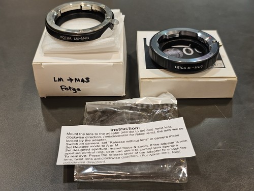 Fotga 3 lens adapter - fotga:, lm-m4/3