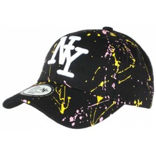 Casquette NY Jaune Rose et