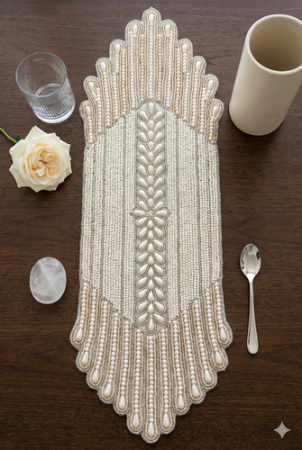 Handmade luxury beaded table - luxury,