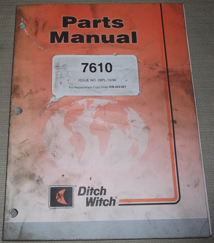 Ditch witch 7610 - ditch, manuel