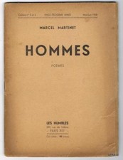 MARTINET HOMMES 1938 cahiers