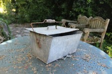 PÊCHE Boite Pêche Zinc - Boite Pique Nique Zinc XIX ème siècle - Cadeau Pêcheur