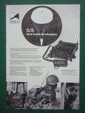 6/1987 PUB MBLE PHILIPS RADIO MILITAIRE PRC/VRC-600 ARMEE BELGE ARMY FRENCH AD