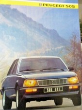 Peugeot 505 gti 1985 brochure - peugeot,
