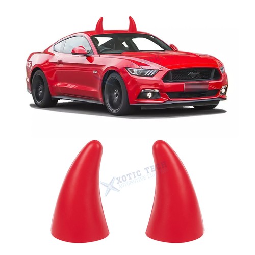 2pcs red devil bull horn - red,