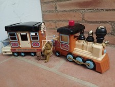 TRAIN LES PETITS MALINS-LES AVENTURES DE MALINVILLE-TONKA-ANNEE 80- 2 FIGURINES