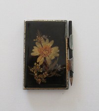 Ancien carnet de bal laqué et