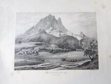 GRANDE LITHO PAYSAGE PAU PIC