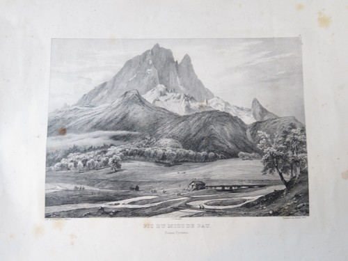 Grande litho paysage pau - paysage, pic