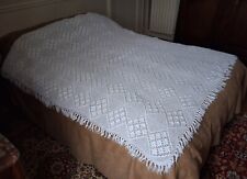 Ancienne Jeté de Lit Dessus de Lit ++1 Personne++1m85 x 1m97++ au Crochet
