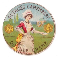 Ancienne étiquette de camembert Dutacq's  Calvados London
