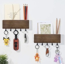 Porte-lettres en bois et porte-clés crochet support mural pour la maison