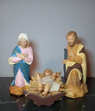 Anciens Santons Devineau "MARIE JOSEPH JESUS" - Taille 7 -  bon Etat