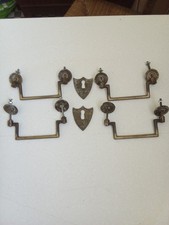 Poignées Tiroirs(4) + 2 Entrées De Serrure Bronze .