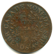 Argentine 1 real 1840 n°3867