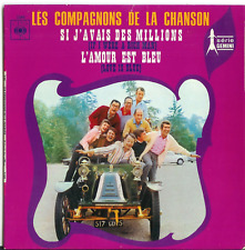 LES COMPAGNONS DE LA CHANSON-DISQUE VINYLE 45 TOURS CBS (4 titres)- LOVE IS BLUE
