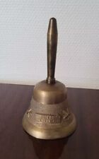 Ancienne Cloche OBERTINO Morteau Clochette à Main en Bronze 15 cm Fonderie 