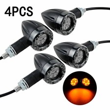 4 Feux Orange LED Universels Pour Moto, Clignotants Arrière, Indicateurs De Feux