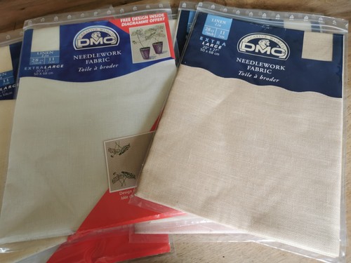 Toile lin broder dmc - toile,