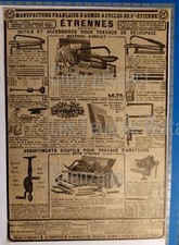 ETRENNES OUTILS DRILLE SCIES ETAUS  publicité 1925 