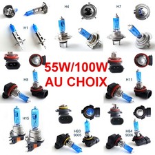 AMPOULE LAMPE w5w H1 H3 H4 H7 H8 H11 HB3 HB4 H15 55W 100W FEU PHARE SANS ERREUR