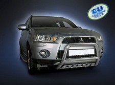 Pare Buffle Pour Mitsubishi Outlander Homologue Inox 60mm Plaque De Protection