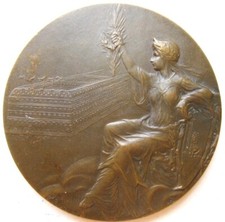 Médaille en Bronze Art Nouveau, Palais Royal, , gravée par Rasumny