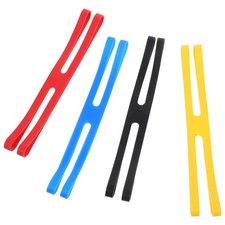  Lot de 4 élastiques réutilisables en silicone pour boîte à lunch, sangles de