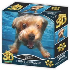 Puzzle 3D amusant de 100 pièces Prime3D Under Water Dogs Brady pour les construc