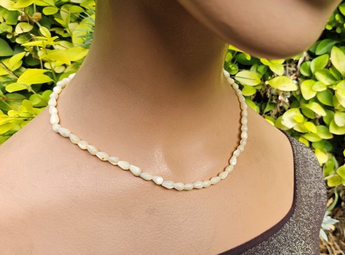 Collier blanc nacré - collier, perles
