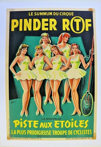 Affiche cirque pinder ortf - pinder,