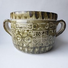 PETITE MARMITE en grès KERALUC QUIMPER signée HORELLOU sans couvercle