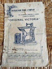 Guide Catalogue Original Victoria Machine À Coudre Vers 1900