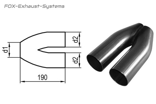 Inox échappement tube - inox, y