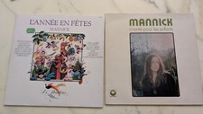 disque vinyle 33 tours Mannick l'année en fêtes et chante pour les enfants 
