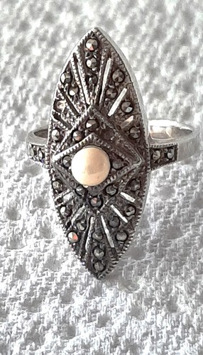 Bague argent marcassites - marcassites, et
