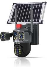 Caméra PTZ solaire 8MP WiFi/4G 🌞 Double lentille, vision nuit couleur IP66