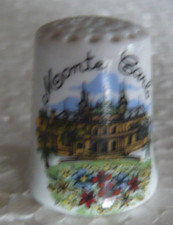 Dé à coudre de collection en porcelaine décoré du casino de Monte Carlo