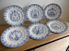 SIX ASSIETTES PLATES FAIENCE