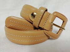 TRÈS CHIC CEINTURE EN CUIR BIGE signée LANCEL made in France  VINTAGE