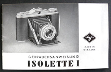 NOTICE D'EMPLOI AGFA ISOLETTE