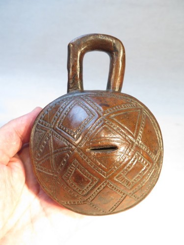 Ancien grelot bois sculpte - bois,