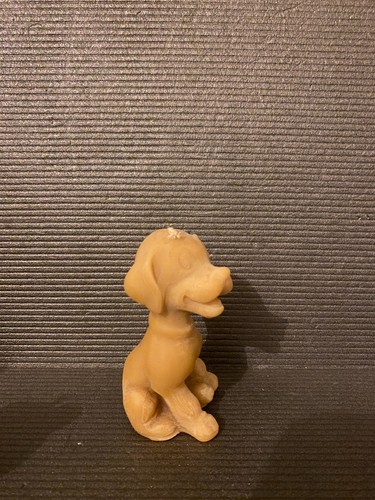Chien bougie cire abeille - chien,
