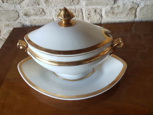 Sauciere couverte porcelaine - couverte,