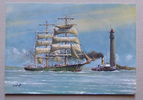 Th591b trois mâts barque - th591b), cp