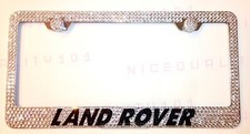 Support cadre plaque d'immatriculation Land Rover fabriqué avec cristaux Swarovski