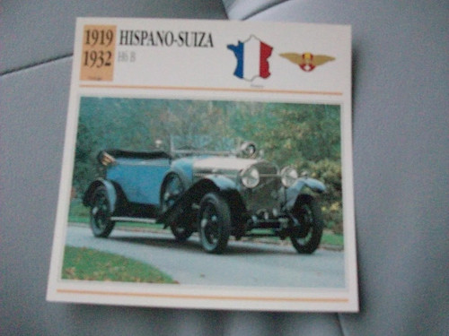 Carte fiche auto hispano - fiche,