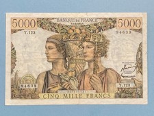 Billet 5000 F Terre-Mer 2-1-1953 (Fay. 48/8)