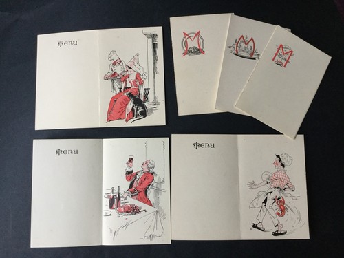 Lot menus anciens art - anciens,