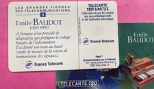TELECARTE EMILE BAUDOT 120 Ut TGE RARE #3